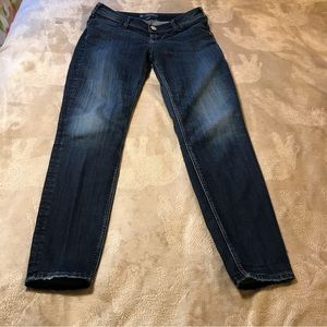 Silver Suki jeggings dark blue jeans hem wear Size 29/29